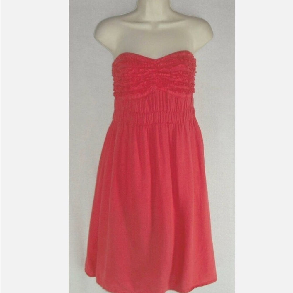 BANANA REPUBLIC dress sz 0 Strapless Ruffle Bodice